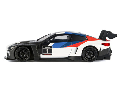 BMW M4 GT3 #1 White with Black Blue and Red Graphics "GT Racing" Series 1/24 Diecast Model Car by Motormax
