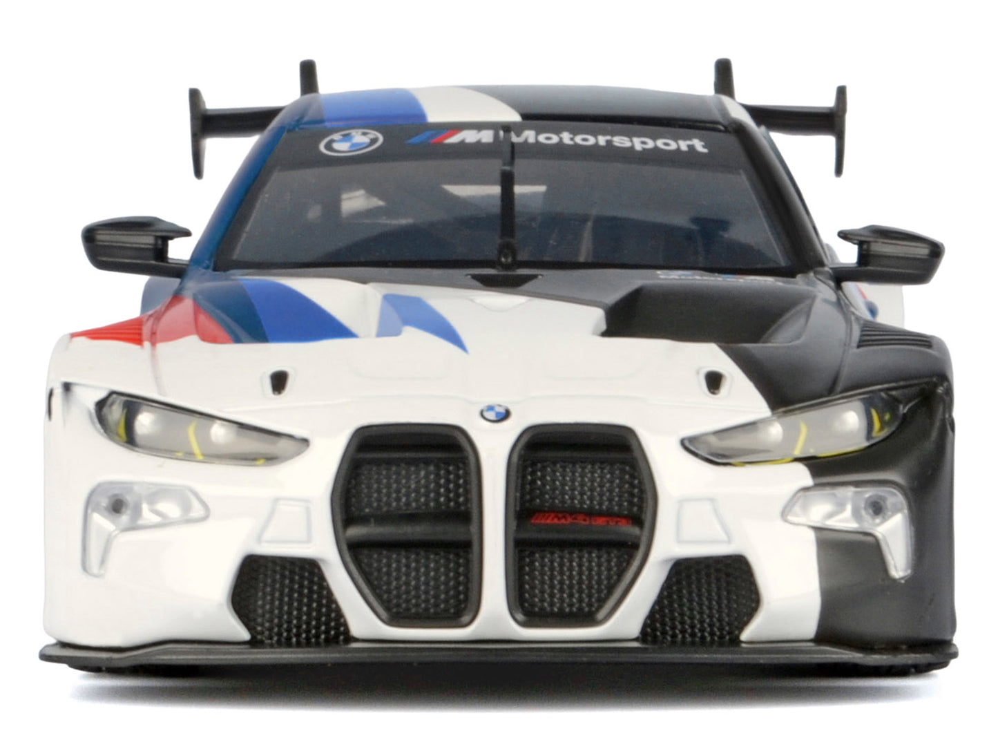 BMW M4 GT3 #1 White with Black Blue and Red Graphics "GT Racing" Series 1/24 Diecast Model Car by Motormax