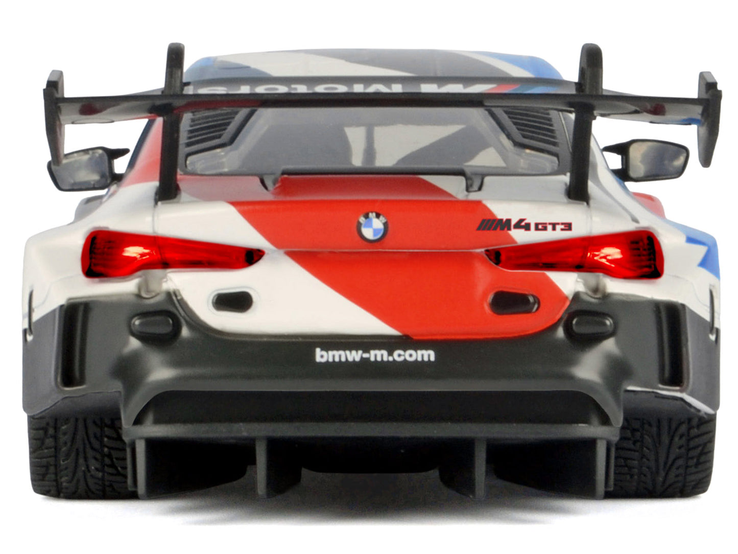 BMW M4 GT3 #1 White with Black Blue and Red Graphics "GT Racing" Series 1/24 Diecast Model Car by Motormax