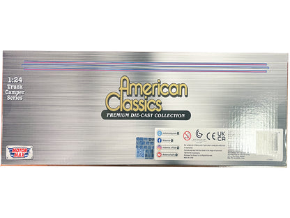 1992 Chevrolet 454 SS Pickup Truck Copper Metallic with Beige Sides with Camper Shell "American Classics" Series 1/24 Diecast Model Car by Motormax