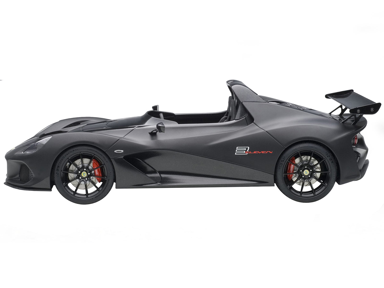 Lotus 3-Eleven Matt Black with Gloss Black Accents 1/18 Model Car by Autoart-DiecastModeler.com
