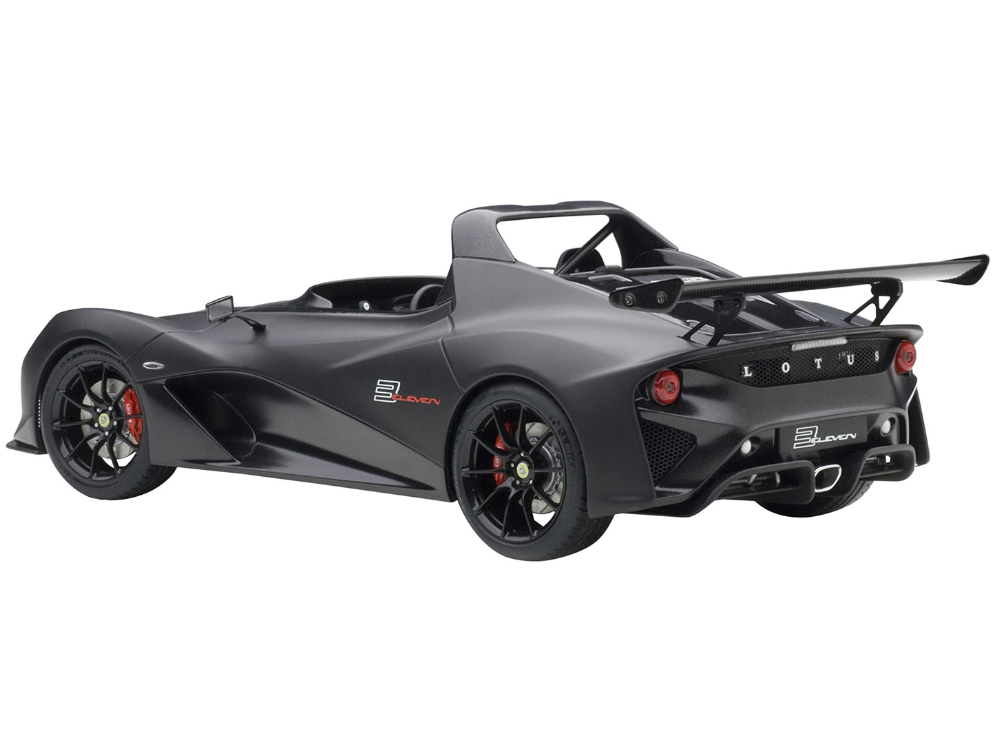 Lotus 3-Eleven Matt Black with Gloss Black Accents 1/18 Model Car by Autoart-DiecastModeler.com