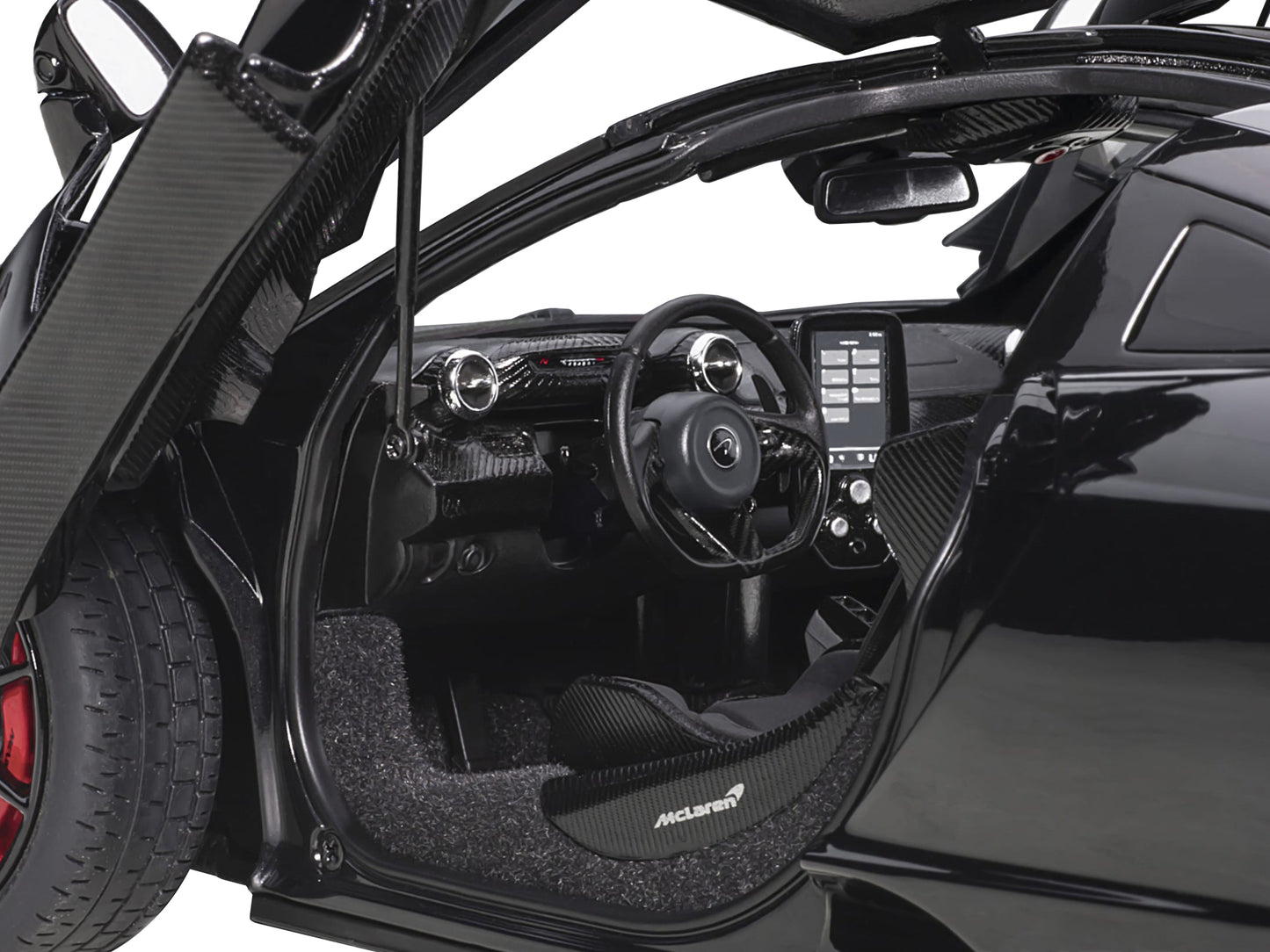 Mclaren Senna Stealth Cosmos Black with Carbon Accents 1/18 Model Car by Autoart-DiecastModeler.com