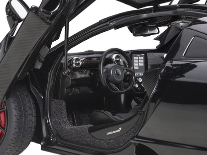 Mclaren Senna Stealth Cosmos Black with Carbon Accents 1/18 Model Car by Autoart-DiecastModeler.com