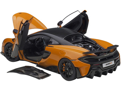 Mclaren 600LT Myan Orange and Carbon 1/18 Model Car by Autoart-DiecastModeler.com