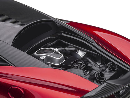 Mclaren 600LT Vermillion Red and Carbon 1/18 Model Car by Autoart-DiecastModeler.com