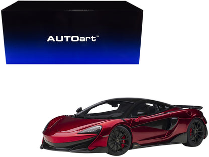 Mclaren 600LT Vermillion Red and Carbon 1/18 Model Car by Autoart-DiecastModeler.com