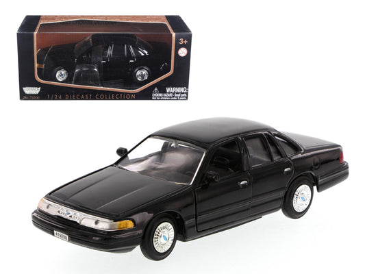 1998 Ford Crown Victoria Black 1/24 Diecast Model Car by Motormax-DiecastModeler.com