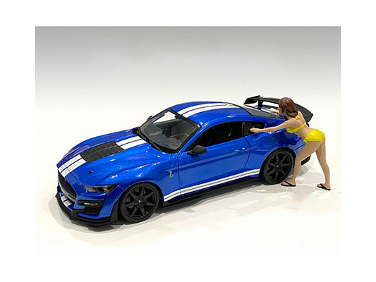 Stephanie Bikini Car Wash Girl Figurine for 1/18 Scale Models by American Diorama-DiecastModeler.com