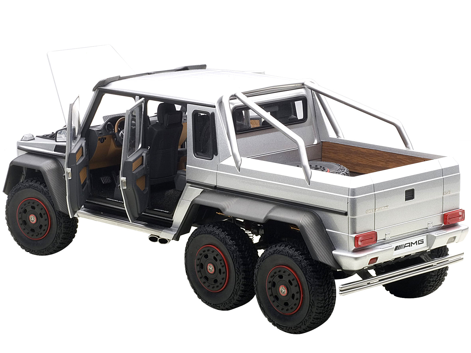 Mercedes G63 AMG 6X6 Silver 1/18 Model Car by Autoart-DiecastModeler.com