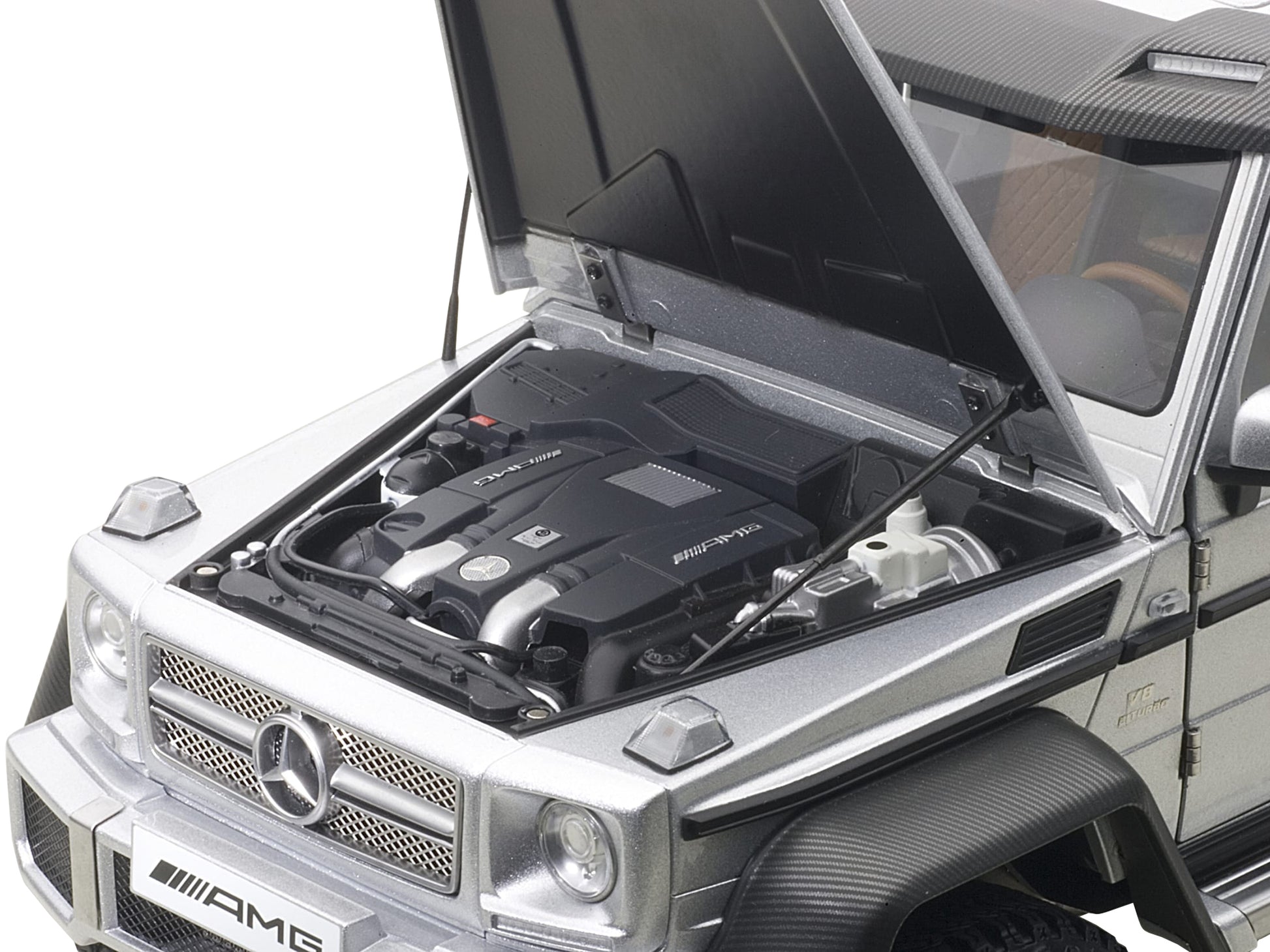 Mercedes G63 AMG 6X6 Silver 1/18 Model Car by Autoart-DiecastModeler.com