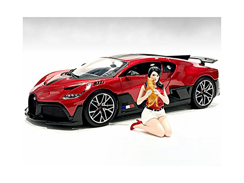 "Girls Night Out" Gigi with Cat Figurine for 1/18 Scale Models by American Diorama-DiecastModeler.com