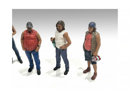 "Campers" 5 piece Figure Set for 1/18 Scale Models by American Diorama-DiecastModeler.com