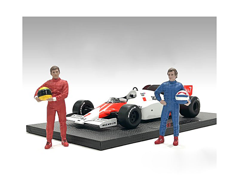 "Racing Legends" 80's Figures A and B Set of 2 for 1/18 Scale Models by American Diorama-DiecastModeler.com