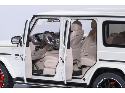 2019 Mercedes-Benz AMG G63 Brilliant White Metallic 1/18 Model Car by Autoart