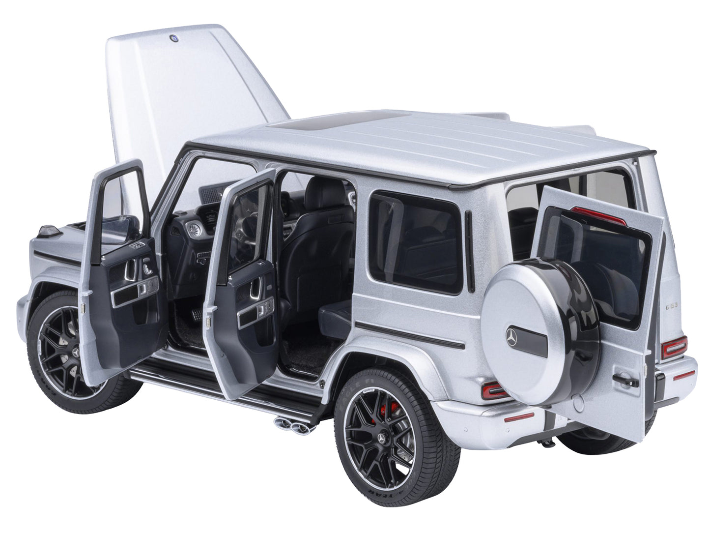 2019 Mercedes-Benz AMG G63 Iridium Silver Metallic 1/18 Model Car by Autoart