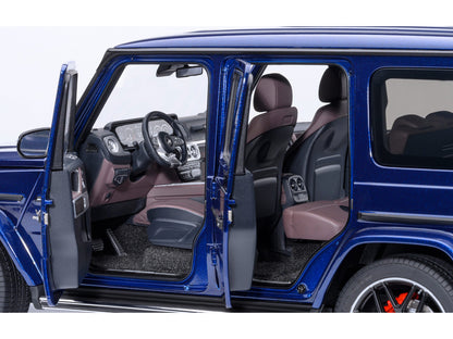 2019 Mercedes-Benz AMG G63 Brilliant Blue Metallic 1/18 Model Car by Autoart