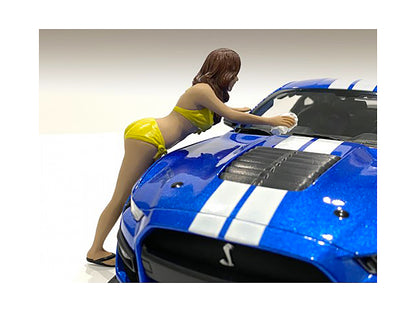Stephanie Bikini Car Wash Girl Figurine for 1/18 Scale Models by American Diorama-DiecastModeler.com