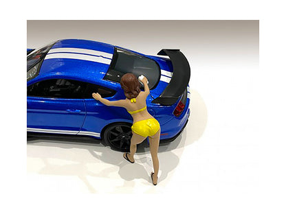 Stephanie Bikini Car Wash Girl Figurine for 1/18 Scale Models by American Diorama-DiecastModeler.com