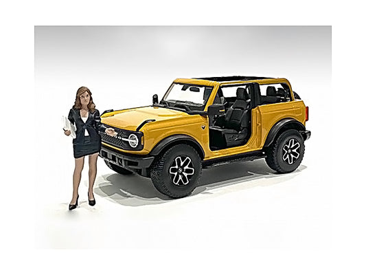 "The Dealership" Female Salesperson Figurine for 1/24 Scale Models by American Diorama-DiecastModeler.com