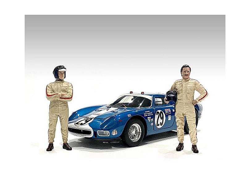 "Racing Legends" 60's Set of 2 Diecast Figures for 1/43 Scale Models by American Diorama-DiecastModeler.com