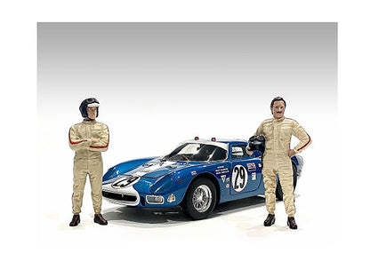 "Racing Legends" 60's Set of 2 Diecast Figures for 1/43 Scale Models by American Diorama-DiecastModeler.com