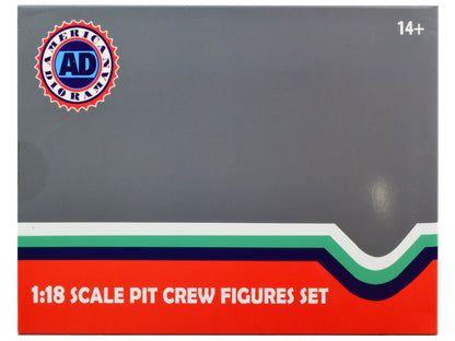 Formula One F1 Pit Crew 7 Figure Set Team Blue Release III for 1/18 Scale Models by American Diorama-DiecastModeler.com