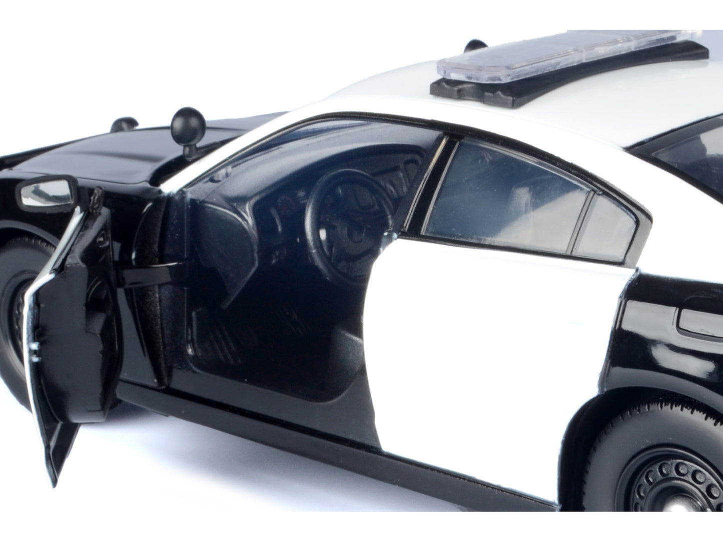 2023 Dodge Charger Pursuit Police Car "LAPD (Los Angeles Police Department)" Black and White "Law Enforcement and Public Service" Series 1/24 Diecast Model Car by Motormax