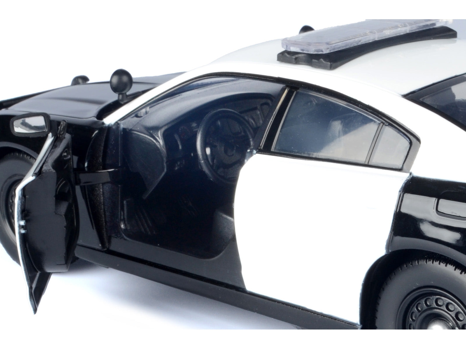 2023 Dodge Charger Pursuit Police Car "LAPD (Los Angeles Police Department)" Black and White "Law Enforcement and Public Service" Series 1/24 Diecast Model Car by Motormax-DiecastModeler.com