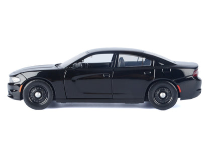 2023 Dodge Charger Pursuit Police Car Black "Custom Builder's Kit - Law Enforcement and Public Service" Series 1/24 Diecast Model Car by Motormax-DiecastModeler.com