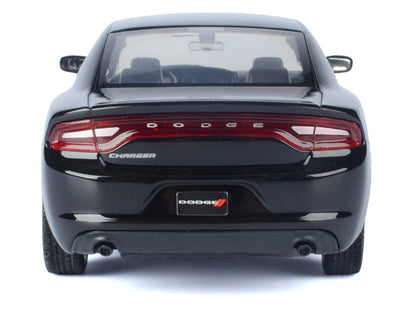 2023 Dodge Charger Pursuit Police Car Black "Custom Builder's Kit - Law Enforcement and Public Service" Series 1/24 Diecast Model Car by Motormax