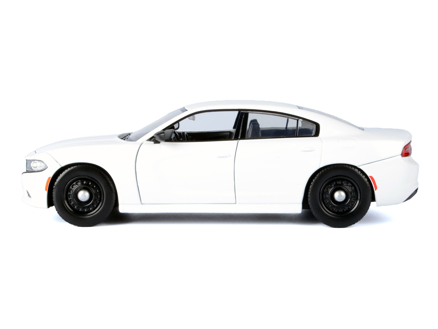 2023 Dodge Charger Pursuit Police Car White "Custom Builder's Kit - Law Enforcement and Public Service" Series 1/24 Diecast Model Car by Motormax