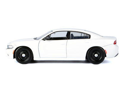 2023 Dodge Charger Pursuit Police Car White "Custom Builder's Kit - Law Enforcement and Public Service" Series 1/24 Diecast Model Car by Motormax