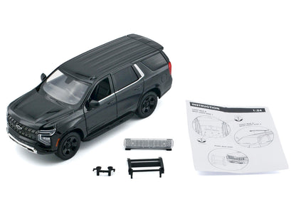 2025 Chevrolet Tahoe PPV Black "Custom Builder's Kit - Law Enforcement and Public Service" Series 1/24 Diecast Model Car by Motormax-DiecastModeler.com