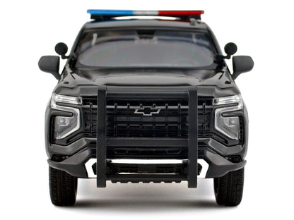 2025 Chevrolet Tahoe PPV Black "Custom Builder's Kit - Law Enforcement and Public Service" Series 1/24 Diecast Model Car by Motormax-DiecastModeler.com