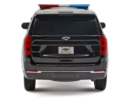 2025 Chevrolet Tahoe PPV Black "Custom Builder's Kit - Law Enforcement and Public Service" Series 1/24 Diecast Model Car by Motormax-DiecastModeler.com