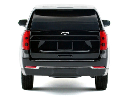2025 Chevrolet Tahoe PPV Black and White "Custom Builder's Kit - Law Enforcement and Public Service" Series 1/24 Diecast Model Car by Motormax-DiecastModeler.com