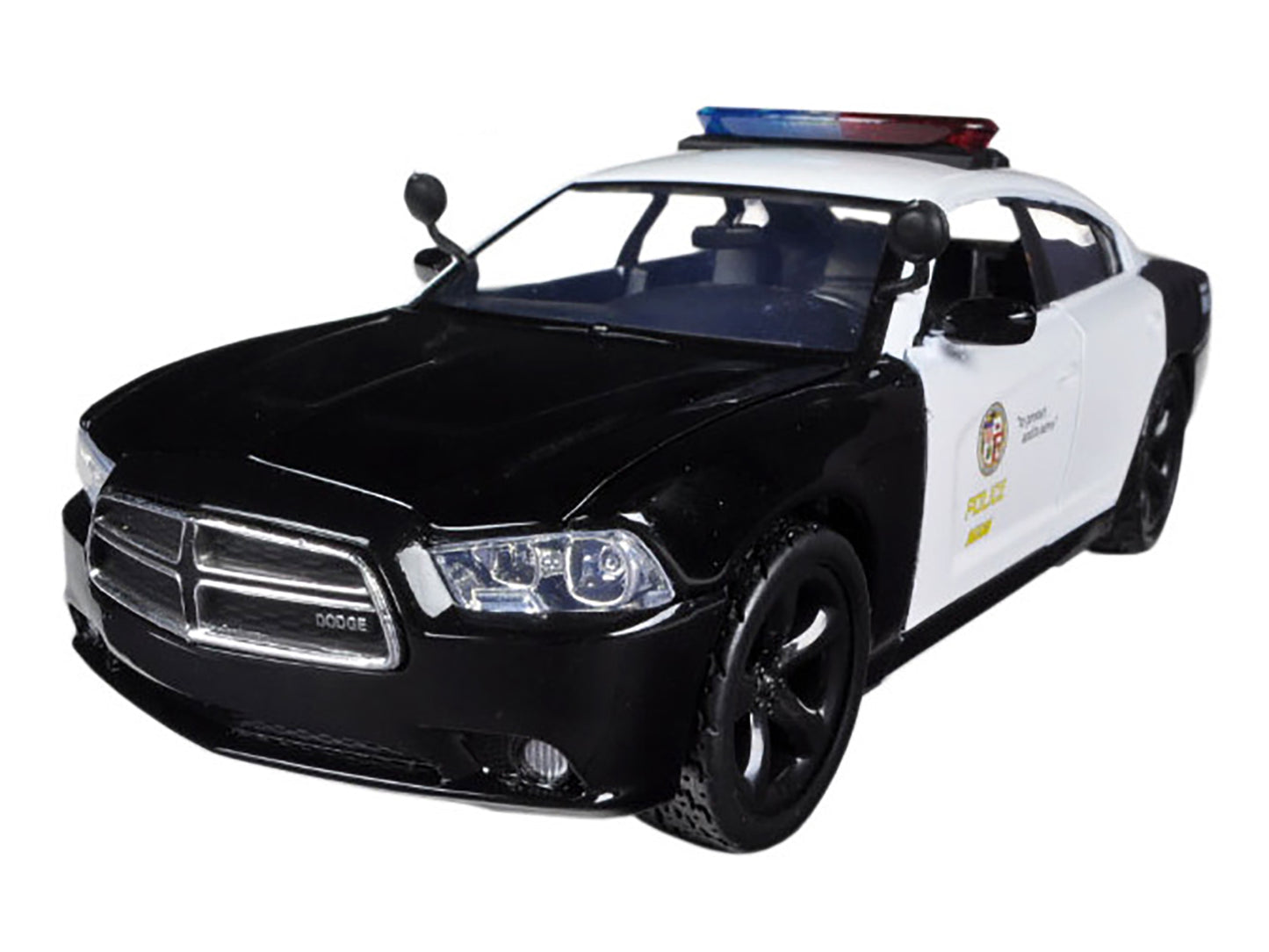2011 Dodge Charger Pursuit LAPD Los Angeles Police Department Car 1/24 Diecast Car Model by Motormax-DiecastModeler.com