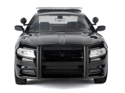 2023 Dodge Charger Pursuit Police Car Black and White "Law Enforcement and Public Service" Series 1/24 Diecast Model Car by Motormax