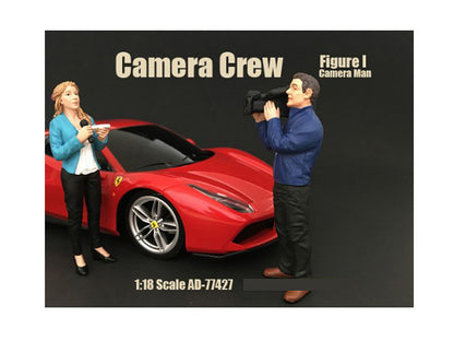 Camera Man Figurine I "Camera Crew" for 1/18 Scale Models by American Diorama-DiecastModeler.com