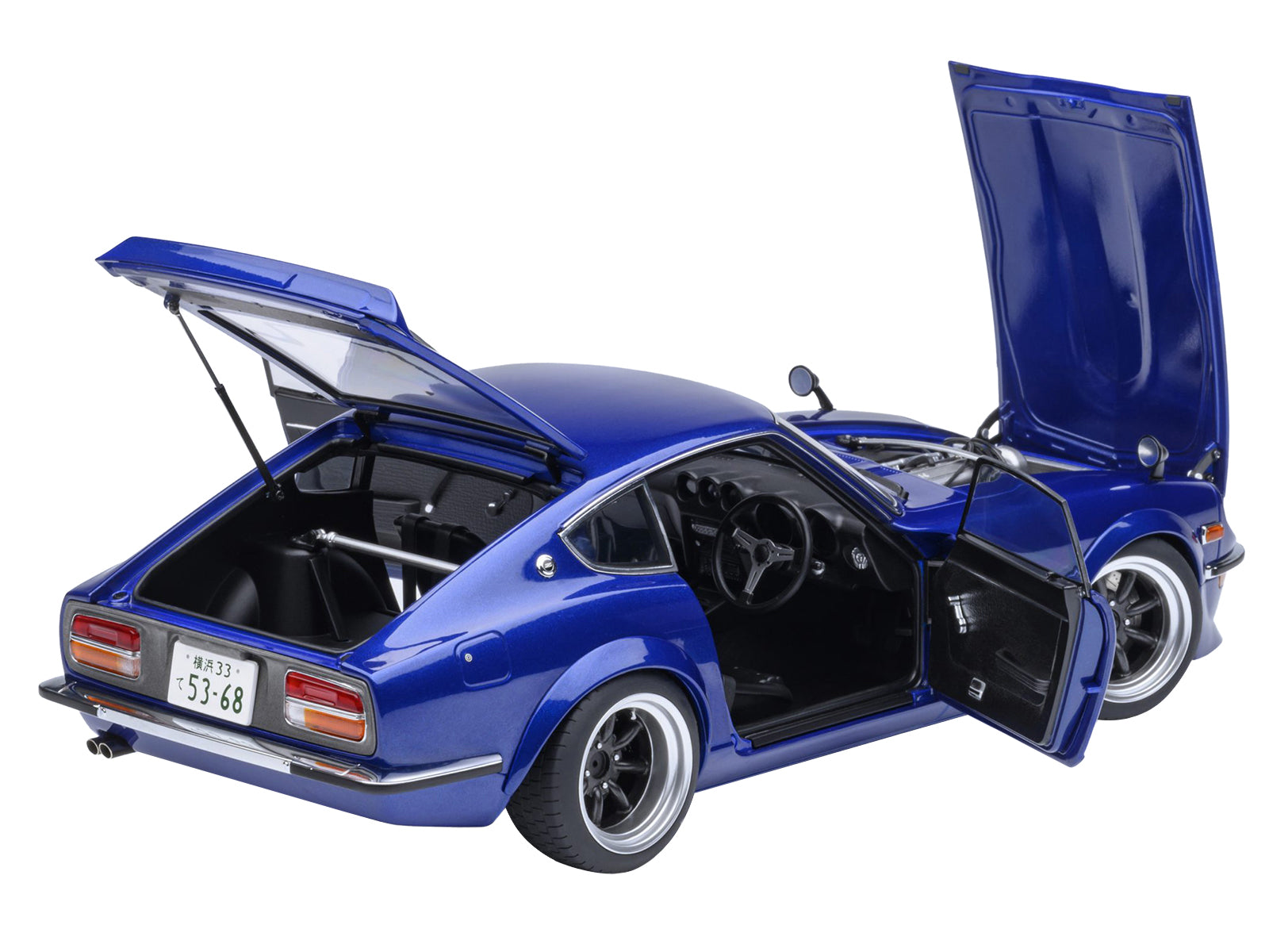 Nissan Fairlady Z RHD (Right Hand Drive) "Akuma No Z" Blue Metallic "Wangan Midnight - Comic #1 Version" Manga 1/18 Model Car by Autoart-DiecastModeler.com