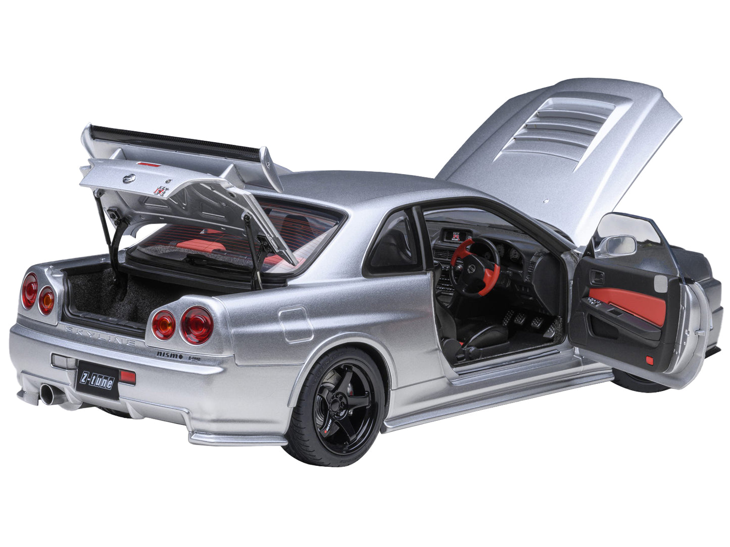 Nissan Nismo R34 GT-R Z-TUNE RHD (Right Hand Drive) Silver Metallic 1/18 Model Car by Autoart-DiecastModeler.com