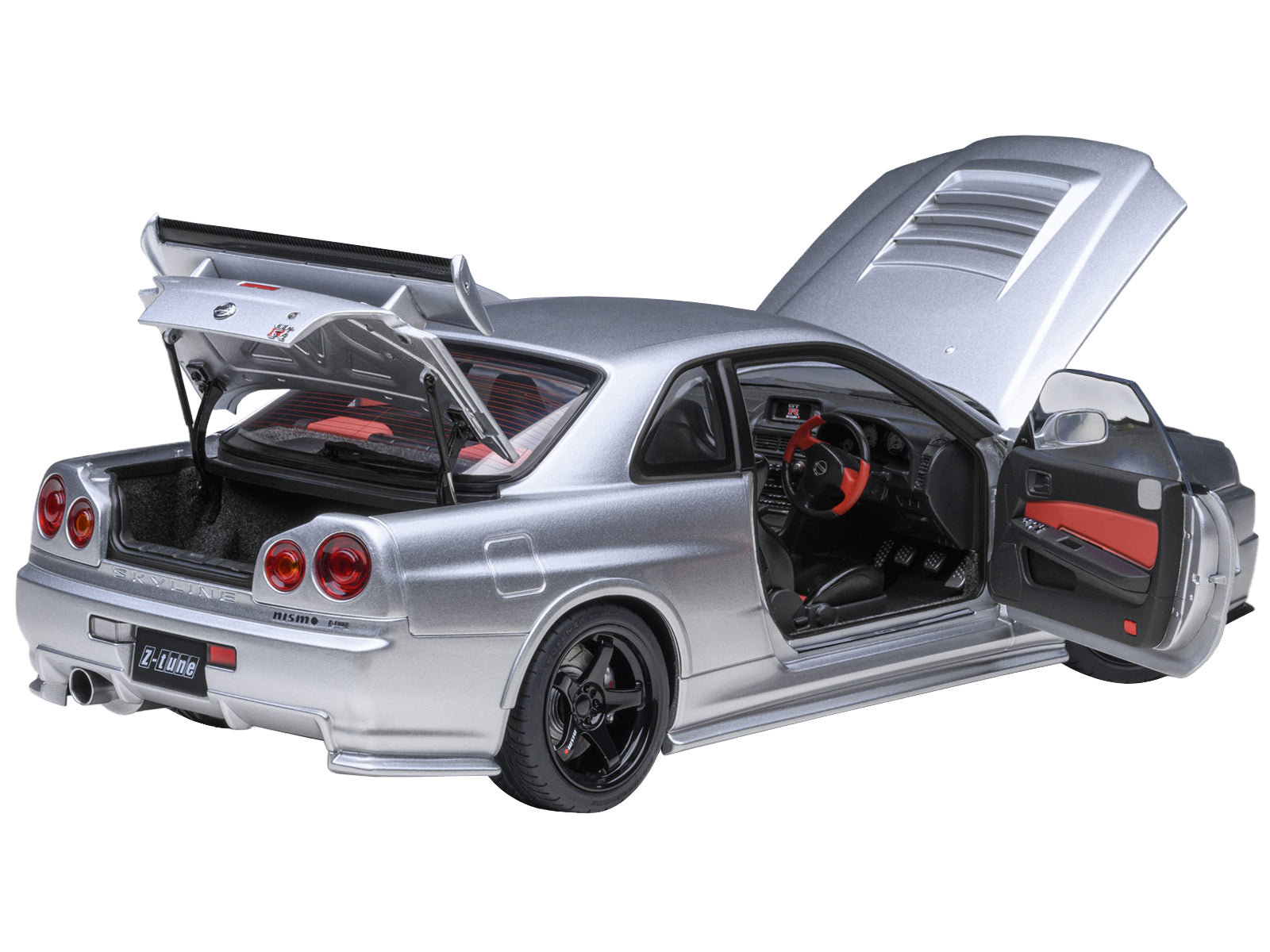 Nissan Nismo R34 GT-R Z-TUNE RHD (Right Hand Drive) Silver Metallic 1/18 Model Car by Autoart-DiecastModeler.com
