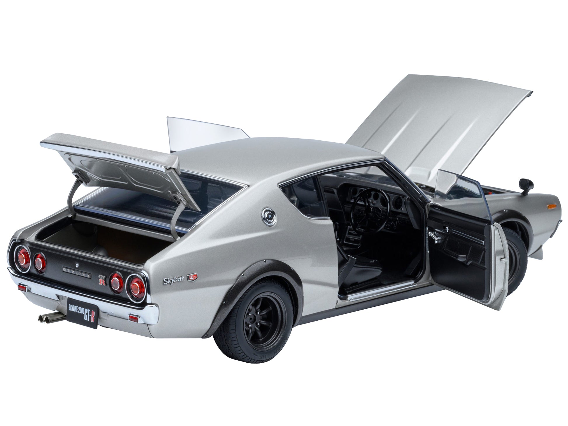 Nissan Skyline 2000GT-R (KPGC110) Tuned Version RHD (Right Hand Drive) Silver Metallic 1/18 Model Car by Autoart-DiecastModeler.com