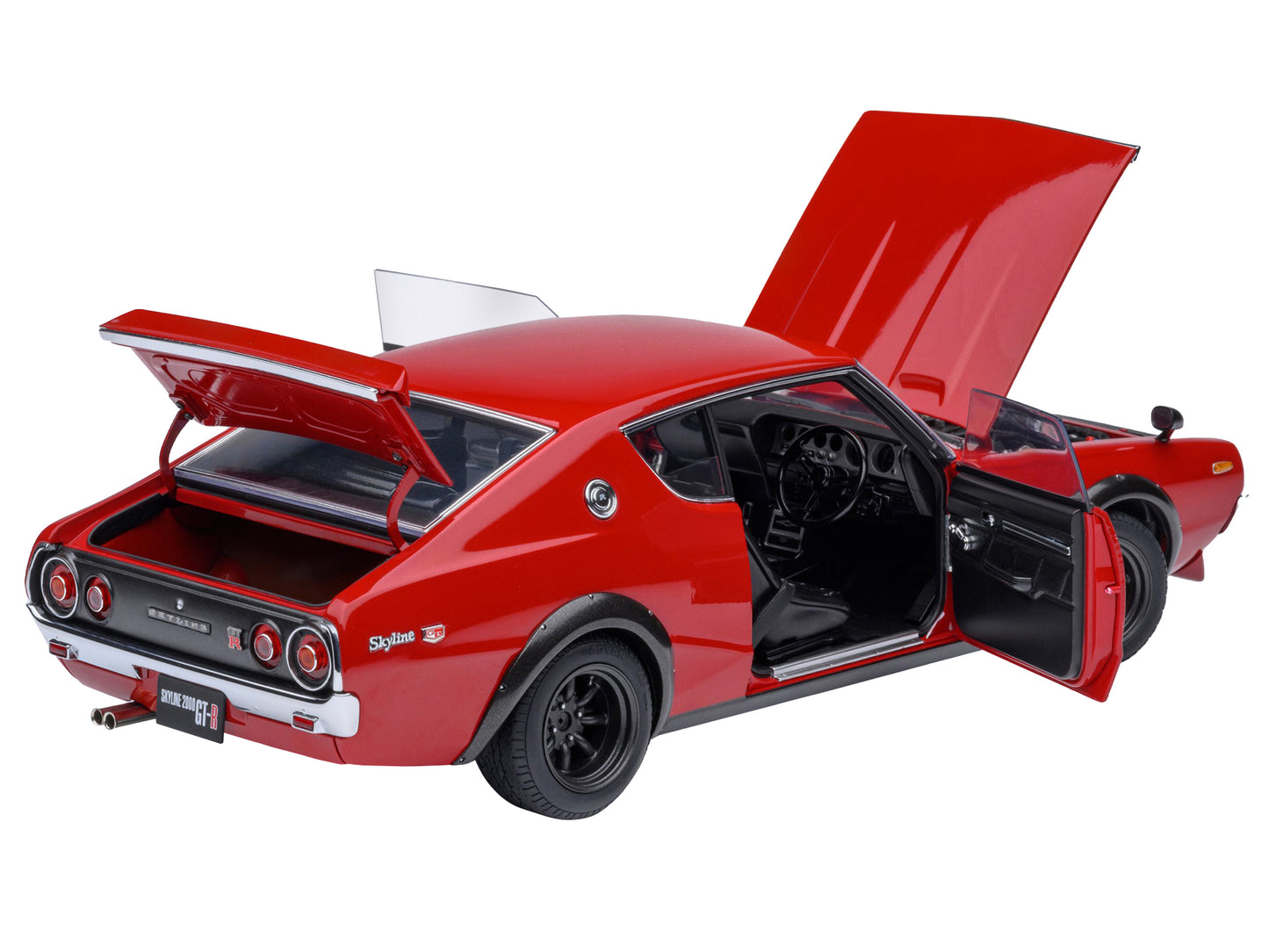 Nissan Skyline 2000GT-R (KPGC110) Tuned Version RHD (Right Hand Drive) Red 1/18 Model Car by Autoart-DiecastModeler.com
