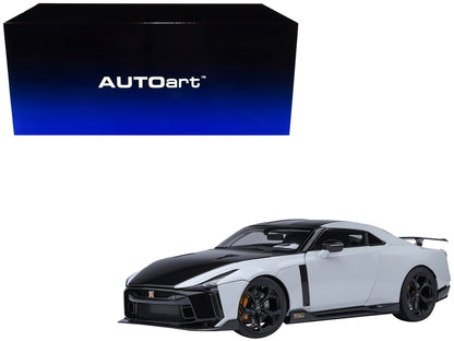 Nissan GT-R50 By ItalDesign Black and White Metallic 1/18 Model Car by Autoart