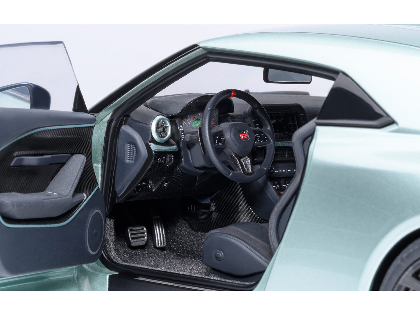 Nissan GT-R50 By ItalDesign Green Metallic and Black 1/18 Model Car by Autoart