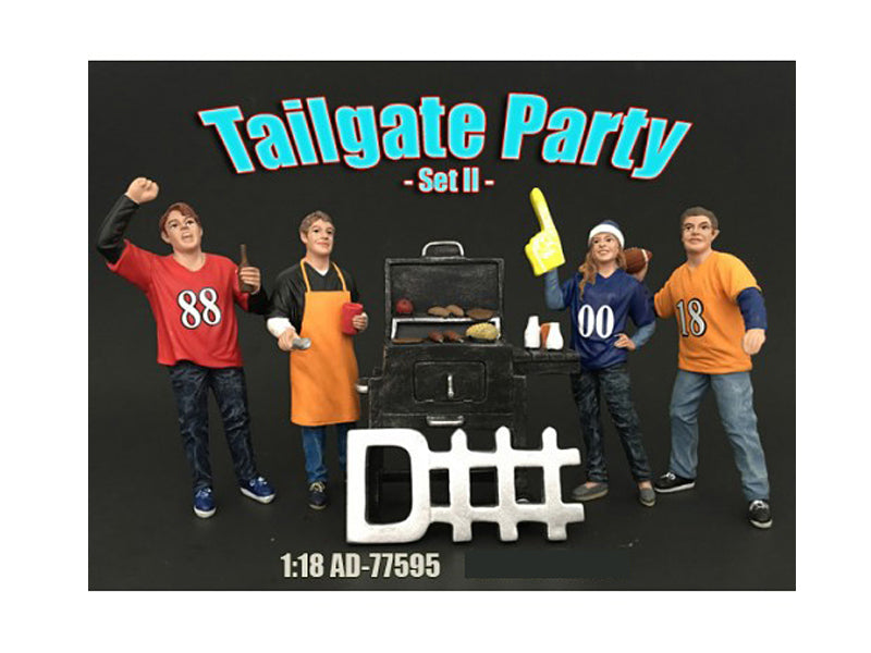 Tailgate Party Set II 4 Piece Figure Set For 1:18 Scale Models by American Diorama-DiecastModeler.com