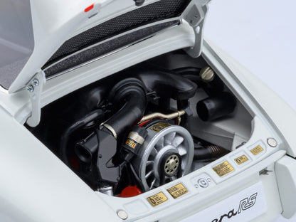 Porsche 911 Carrera 2.7 RS Grand Prix White with Red Stripes and Wheels 1/18 Model Car by Autoart