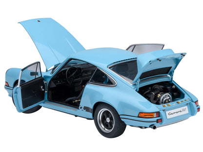 Porsche 911 Carrera 2.7 RS Gulf Blue with Black Stripes and Wheels 1/18 Model Car by Autoart-DiecastModeler.com